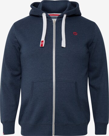 !Solid Zip-Up Hoodie 'BT BENNZIP' in Blue: front