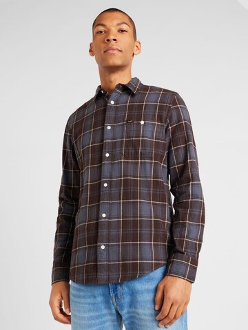 Lee Regular fit Button Up Shirt 'LEESURE' in Blue: front