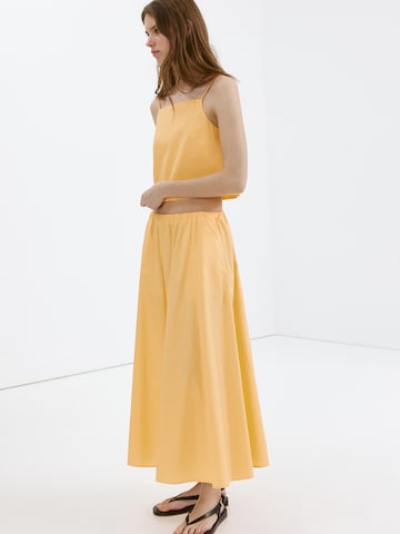 MANGO - Falda 'NEWCRETA' en amarillo