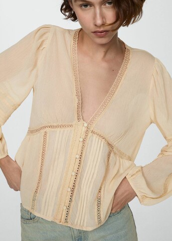 MANGO Bluse 'Diana' in Beige