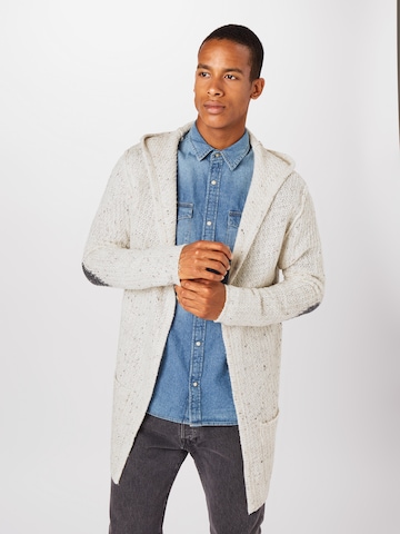 Key Largo Knit Cardigan in White: front