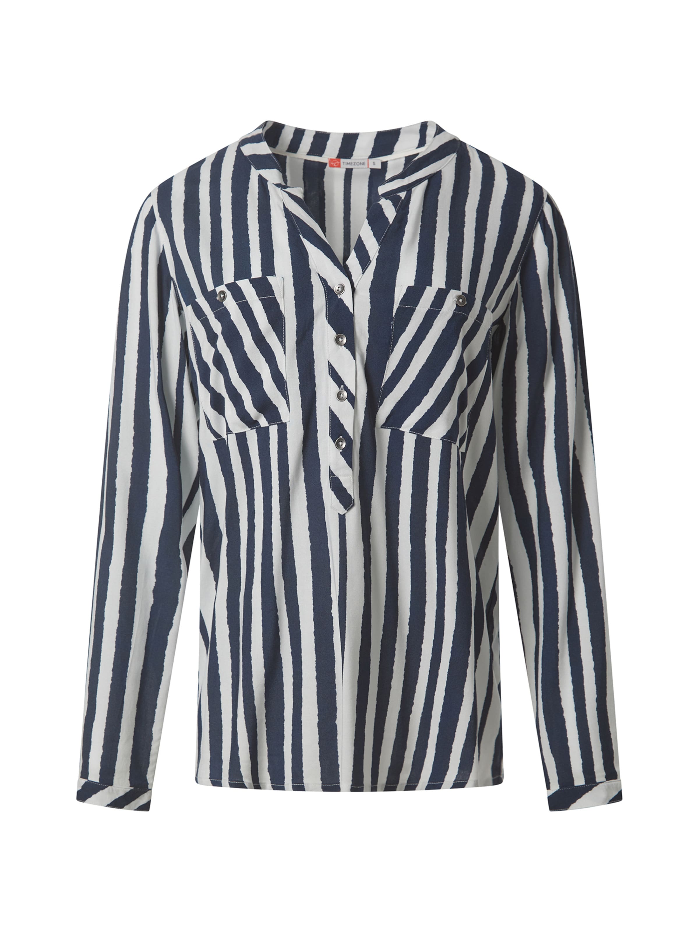 TIMEZONE Blouse 'Henley' in Blue: front
