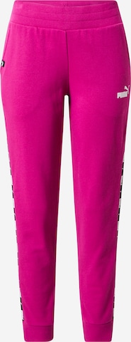 PUMA - Tapered Pantalón deportivo en rosa: frente