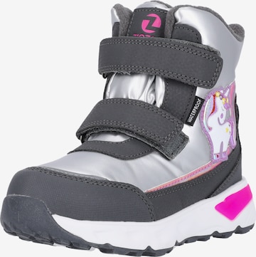 ZigZag Snow Boots 'Hidol' in Silver: front