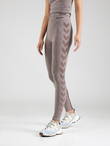 Skinny Pantalon de sport 'Ci' Hummel en marron