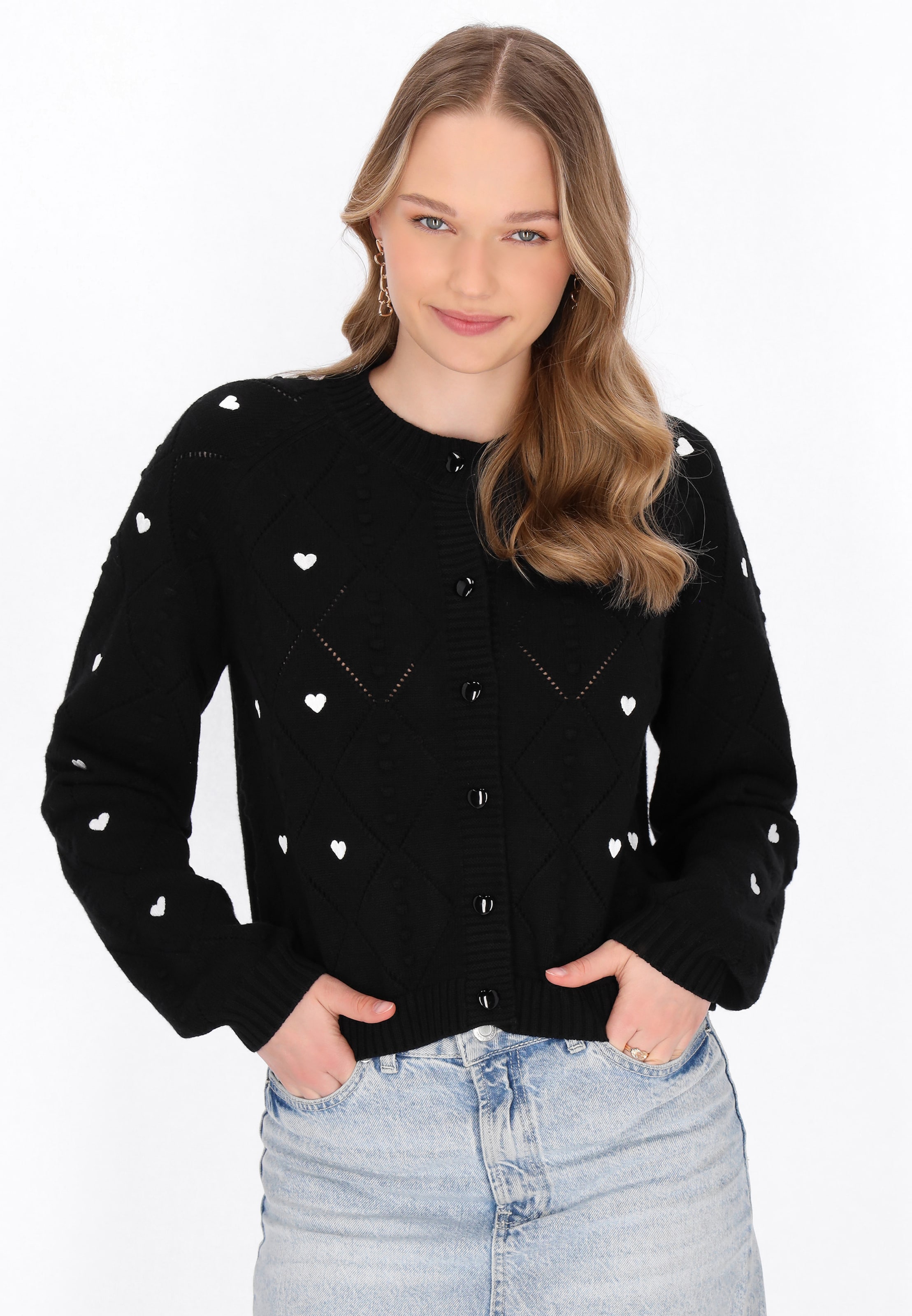 Cardigan swirly en noir