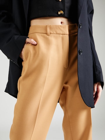 s.Oliver BLACK LABEL Regular Trousers with creases in Yellow