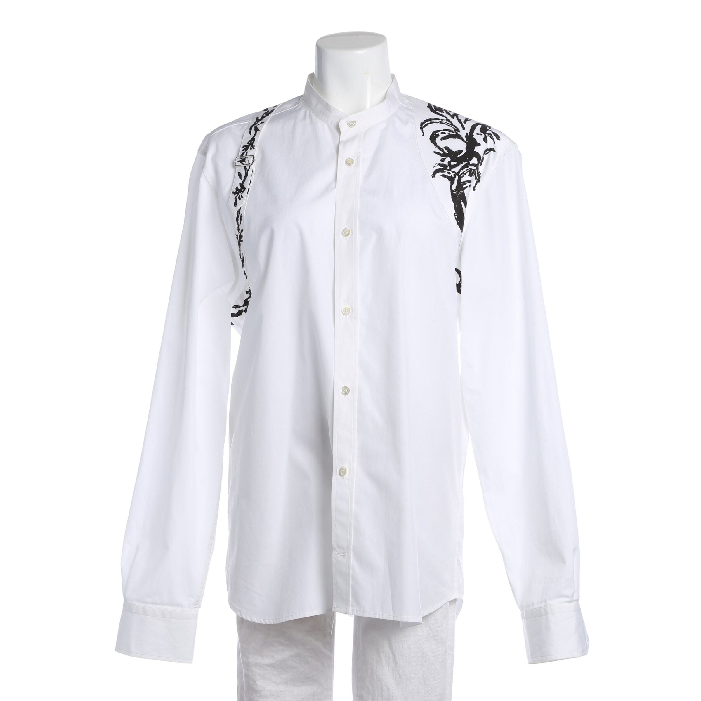 Alexander McQueen Bluse / Tunika L in Weiß: Vorderseite