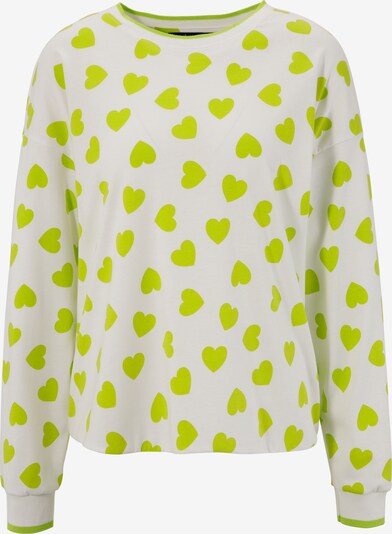 Aniston CASUAL Sweatshirt in hellgrün / weiß, Produktansicht