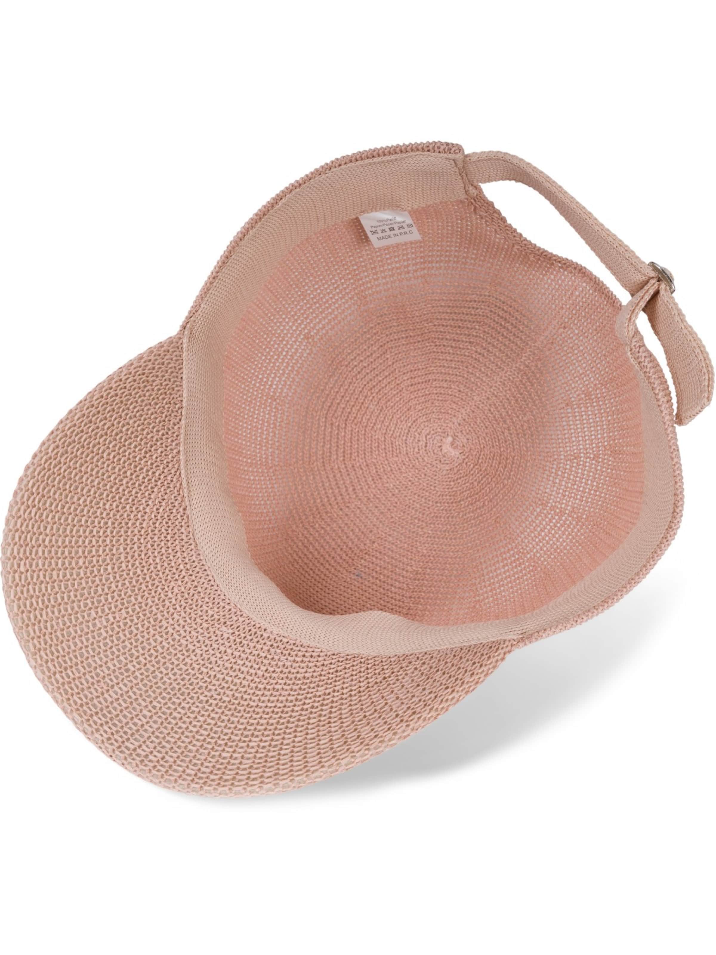 styleBREAKER Cap 'Papierstroh Baseball Cap' in Pink