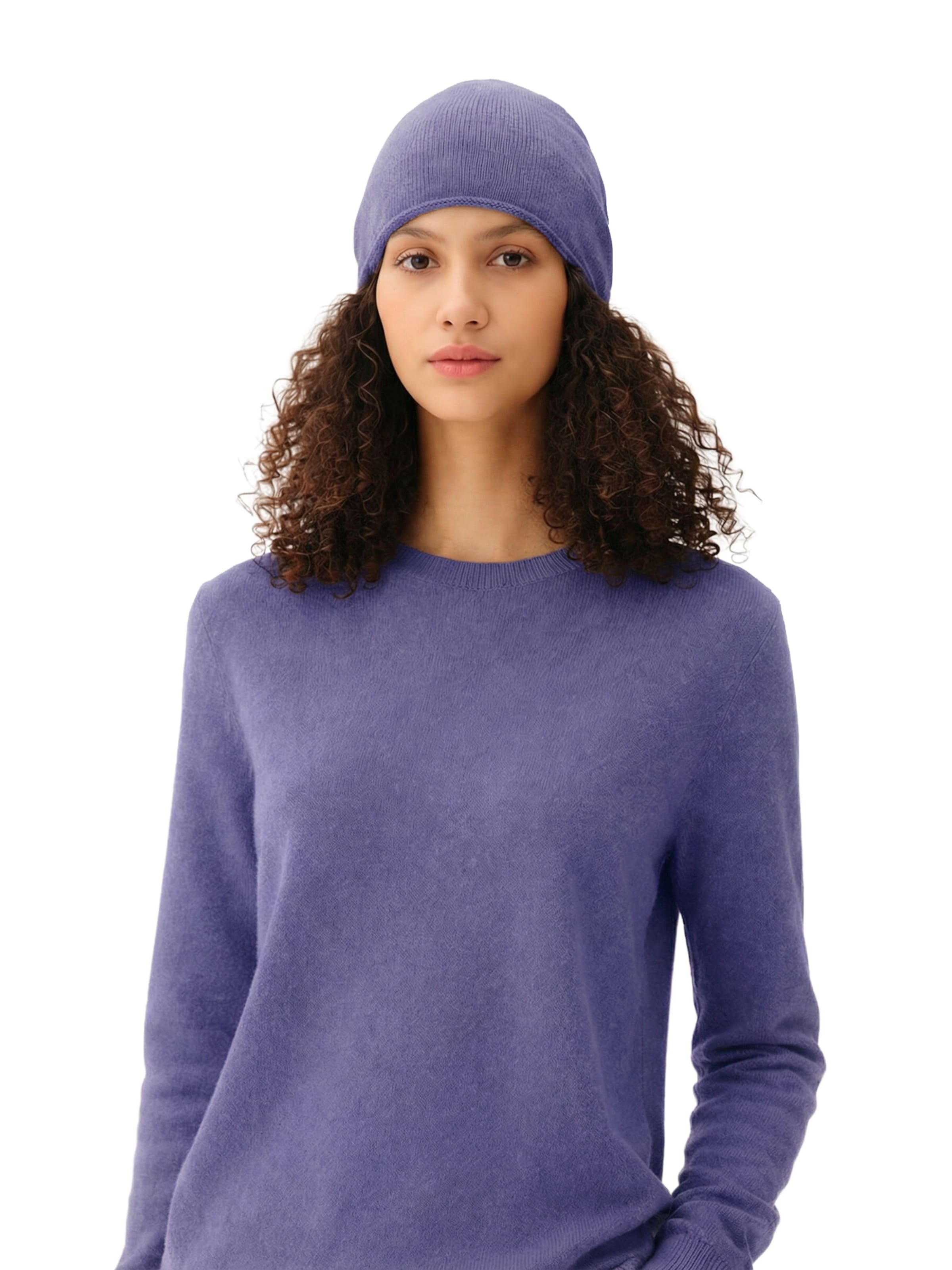 GOBI Cashmere Pullover 'Cashmere Hat & Sweater Set'‌‌‌‌ in Lila: Vorderseite