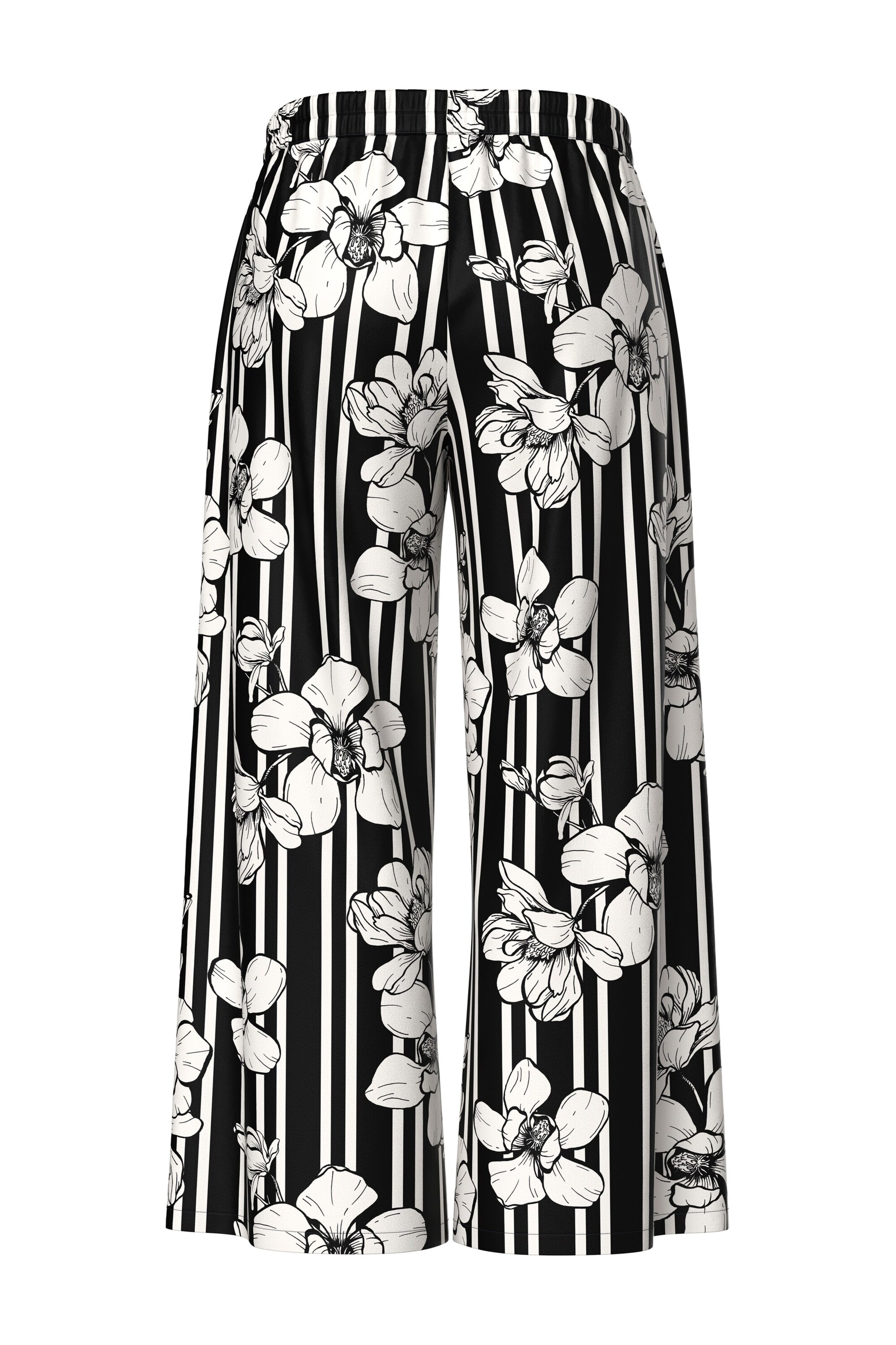 Ulla Popken Wide Leg Hose in Schwarz