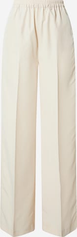 Sisley Wide Leg Stoffbukse i beige: forside