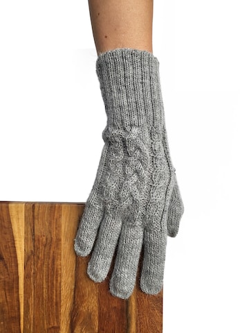 Posh Gear Full finger gloves 'Guantibrada' in Grey: front