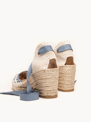 Sandalo 'Alpargata Cuña 7 cm' di Alhamas in blu