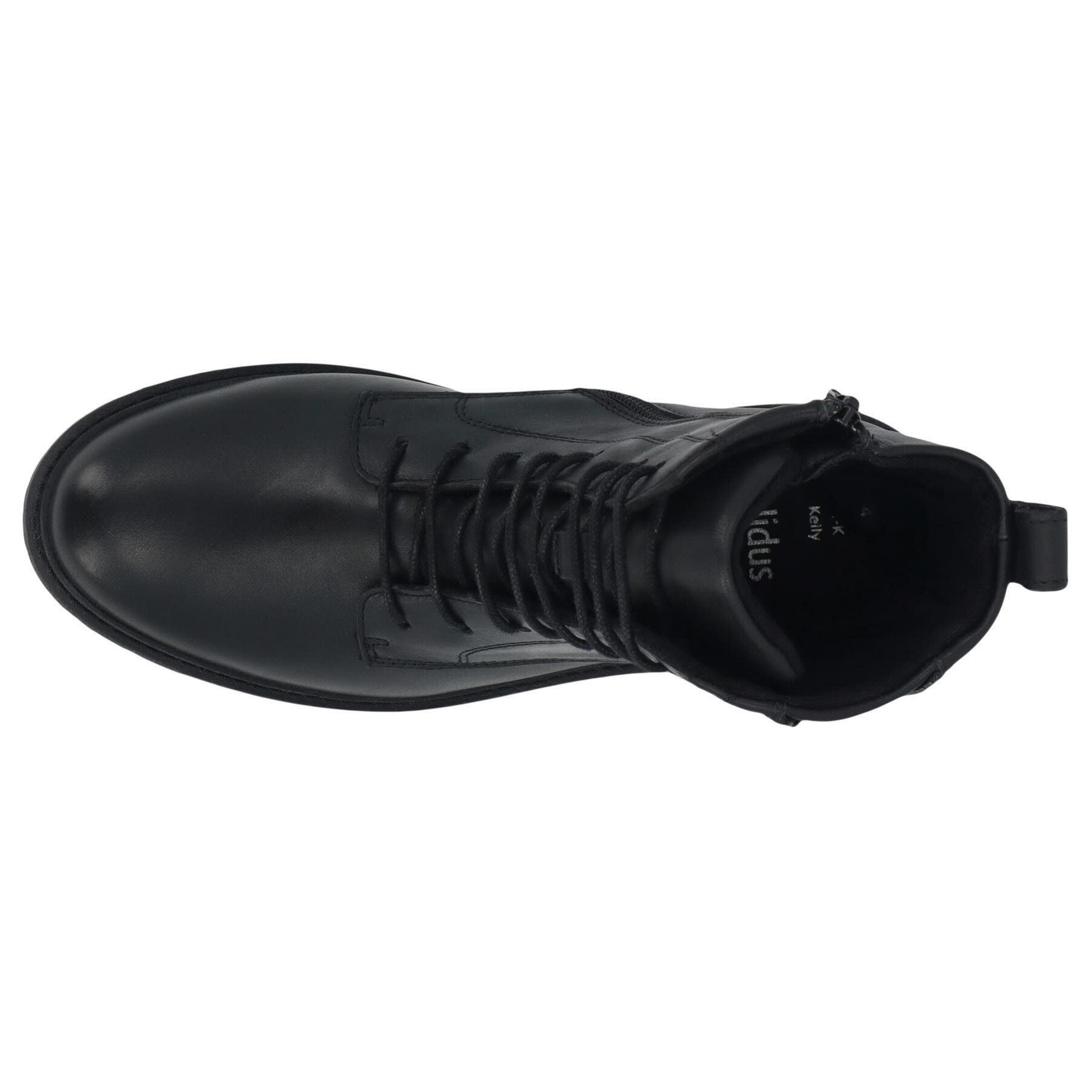 SOLIDUS Schnürstiefel in Schwarz