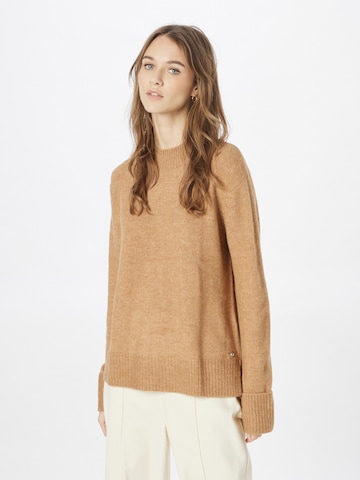 TOM TAILOR DENIM Sweater in Beige: front