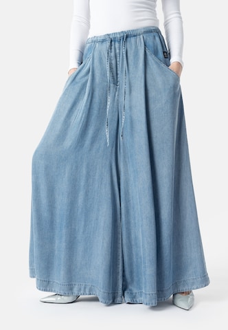 Elias Rumelis Wide leg Broek 'Herma' in Blauw: voorkant