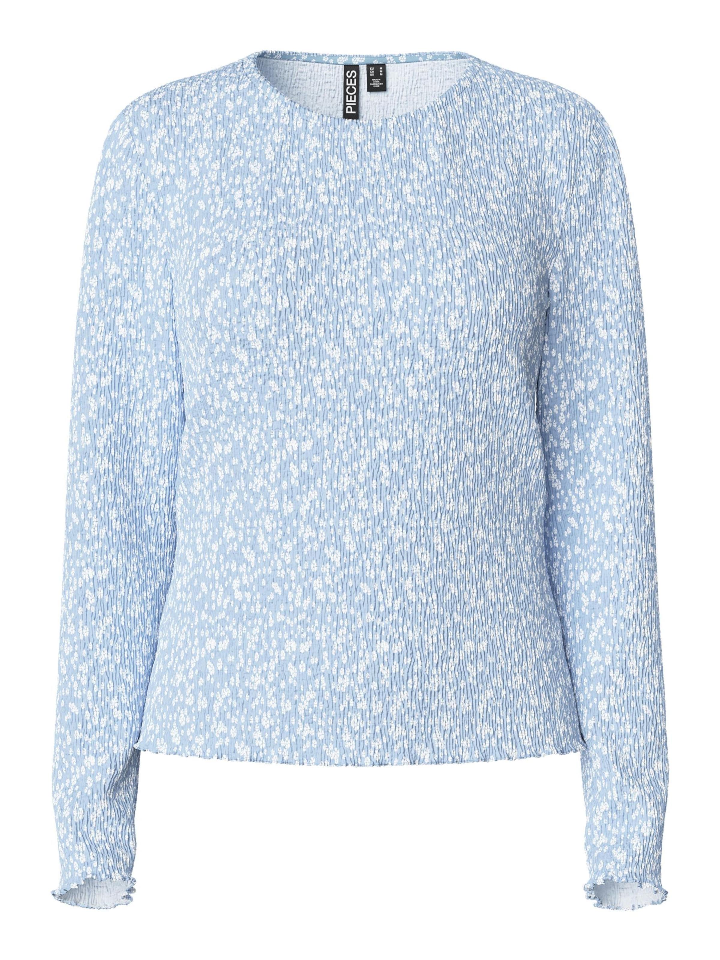 PIECES T-shirt 'PCFlora' i blå: framsida