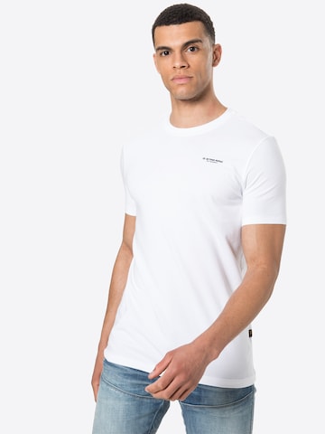 T-Shirt G-Star RAW en blanc : devant