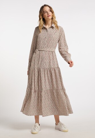 DreiMaster Vintage Платье-рубашка в Бежевый