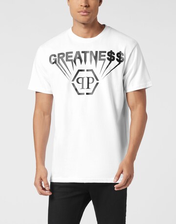 T-Shirt 'Greatness' Philipp Plein en blanc : devant
