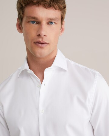 WE Fashion Slim fit Poslovna srajca | bela barva
