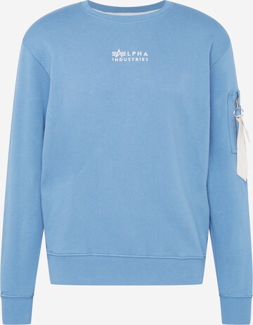 Sweat-shirt ALPHA INDUSTRIES en bleu : devant