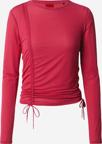 HUGO Red Tričko 'Dafuxia' – pink: přední strana