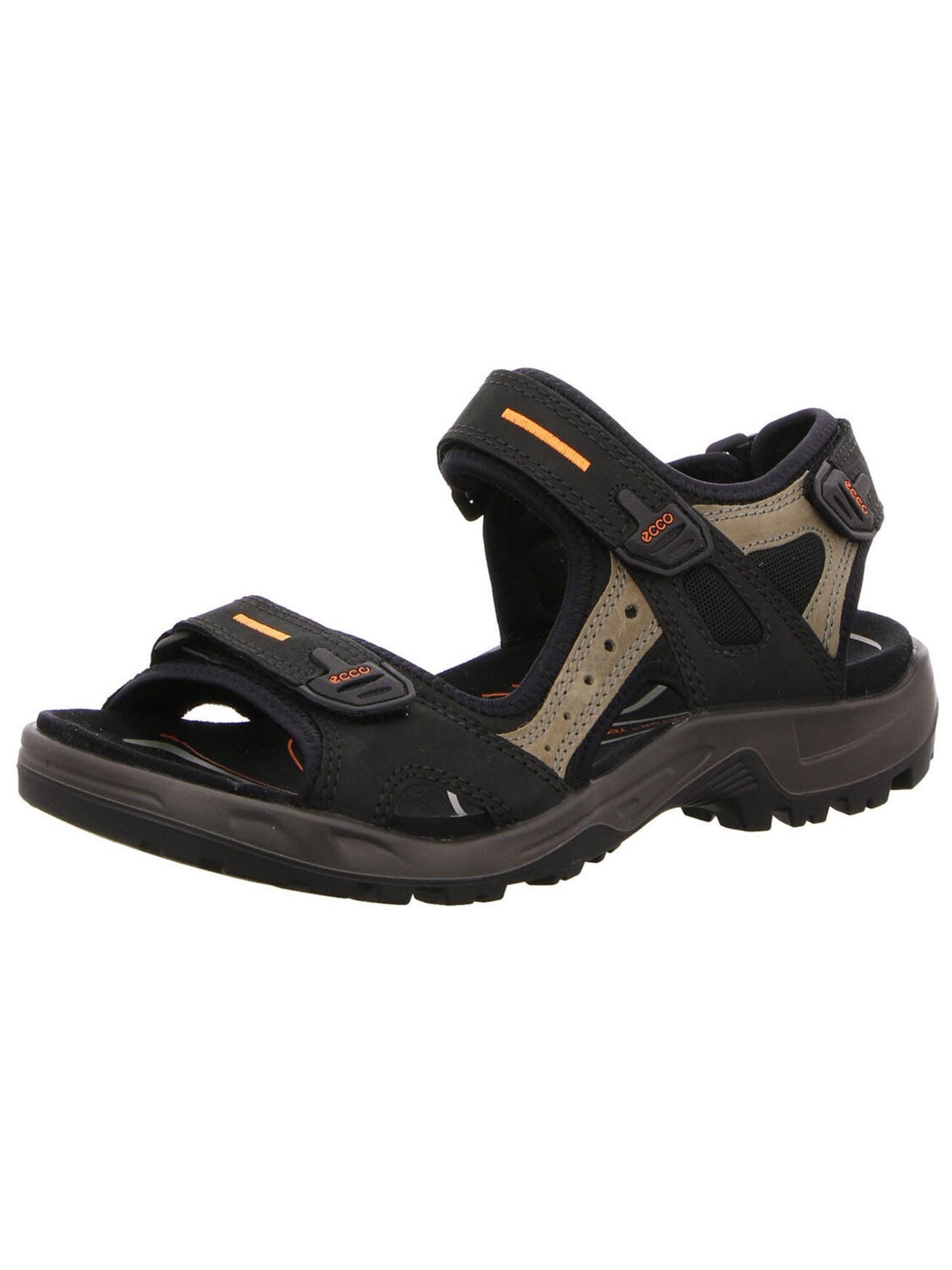 ECCO Sandals 'Sandale Herren 069564 50034 Rauleder in schwarz' in Black: front