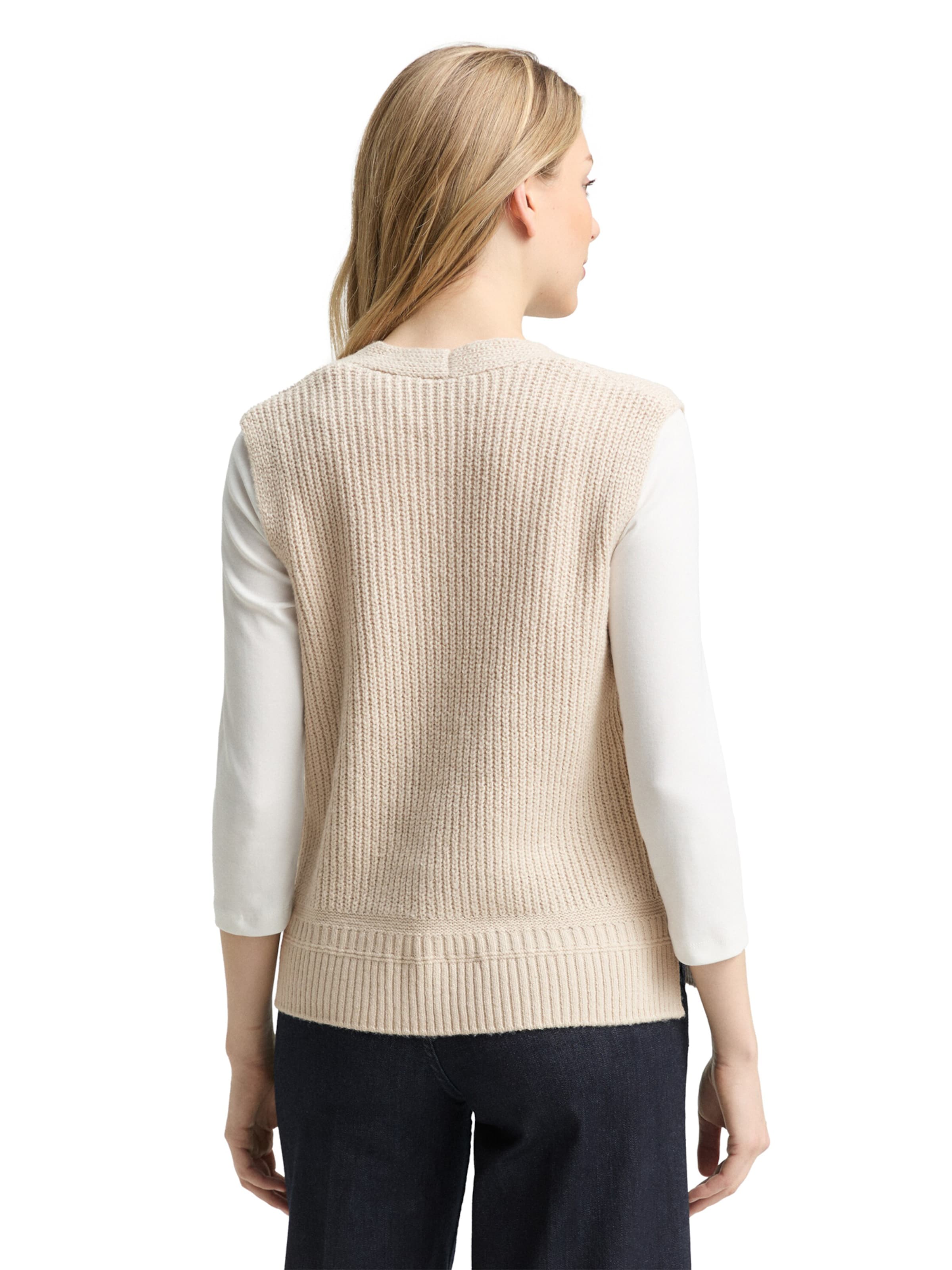 TOM TAILOR Pullover in Beige