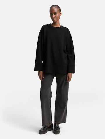 TOM TAILOR DENIM Sweatshirt in Black