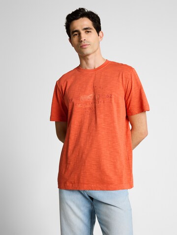 TOM TAILOR Shirt in Oranje: voorkant