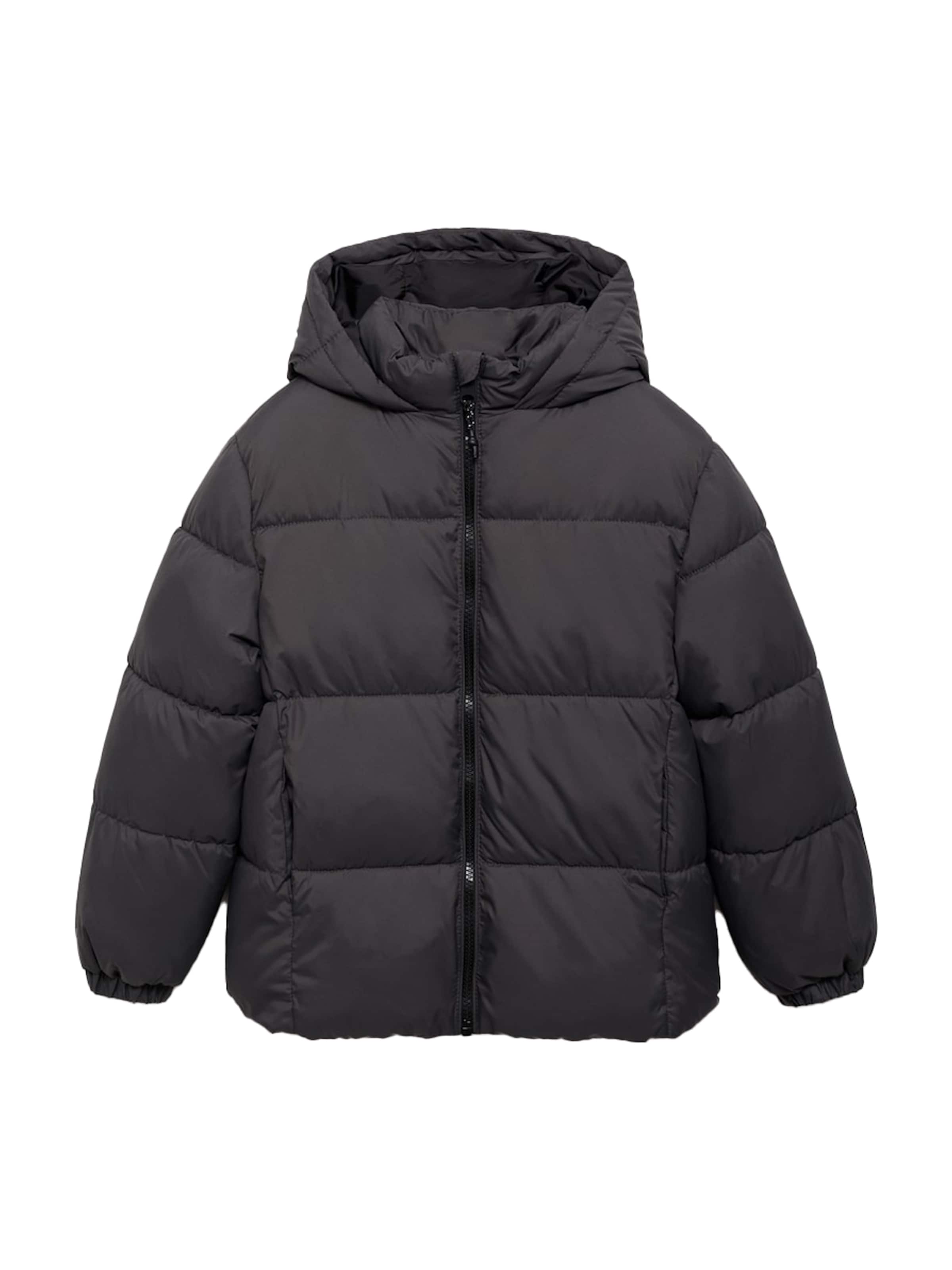 MANGO KIDS Zimní bunda 'AMERICA' – šedá: přední strana