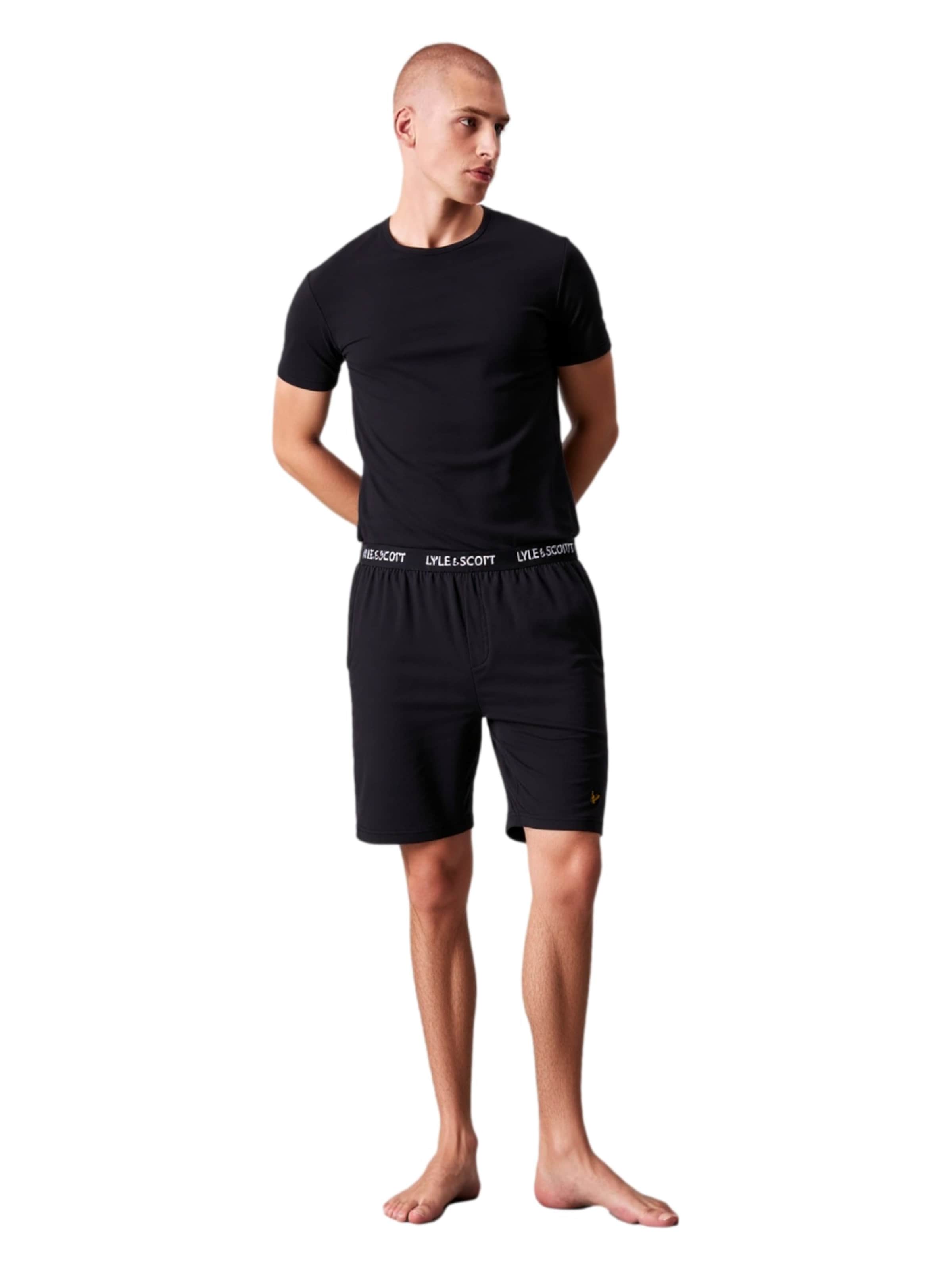 Pyjama court 'Charlie' Lyle & Scott en noir