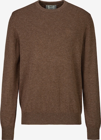 19V69 ITALIA Pullover 'Clint Embro' in Braun: Vorderseite