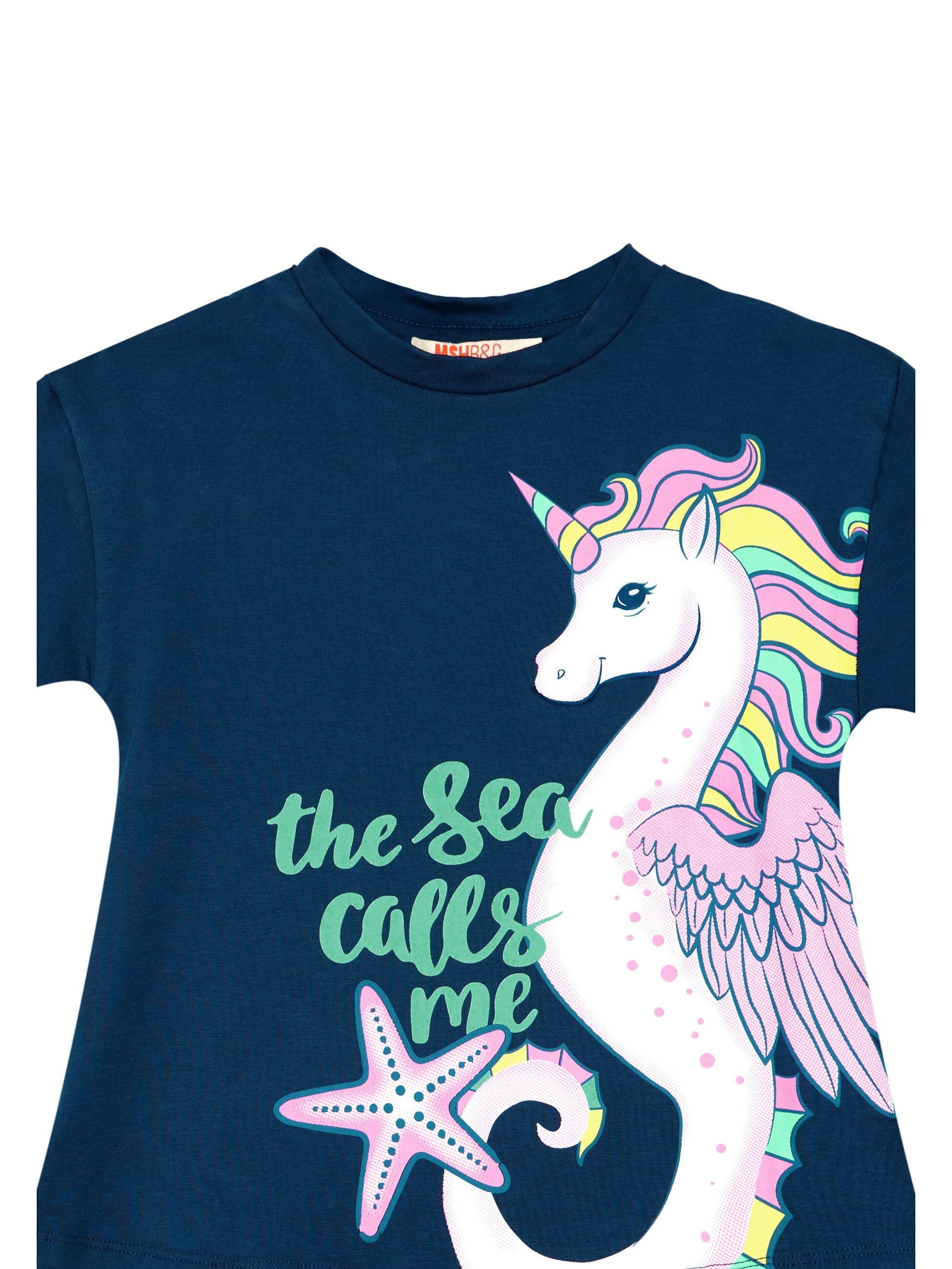Survêtement 'Sea Horse Unicorn' Denokids en bleu