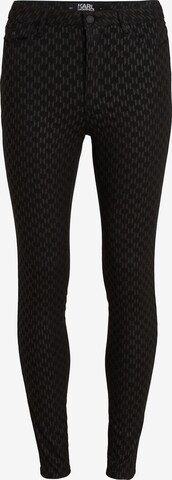 Skinny Jeans di Karl Lagerfeld in nero: frontale