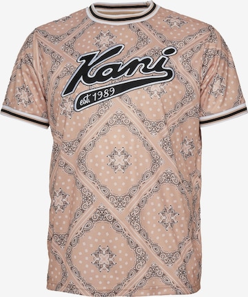 Tricou de la Karl Kani pe bej: față