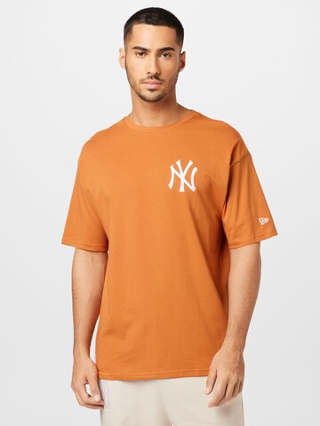 Maglietta 'MLB New York Yankees' di NEW ERA in arancione: frontale