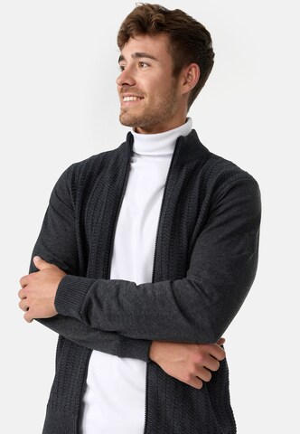 INDICODE JEANS Knit cardigan 'Cason' in Grey