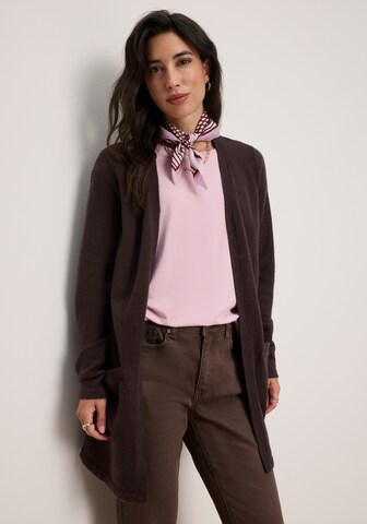 Tamaris Knit Cardigan in Brown: front