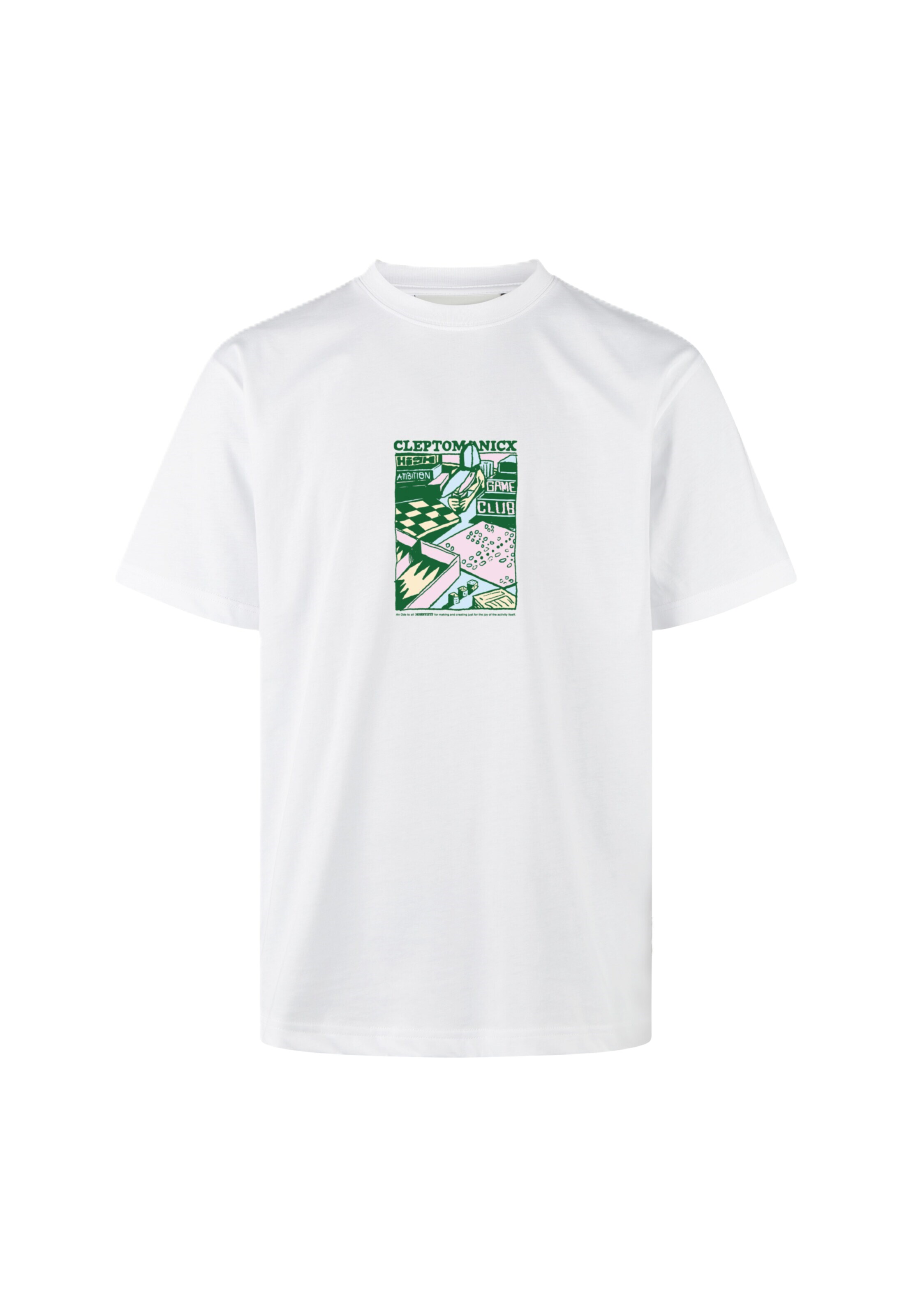 Cleptomanicx T-Shirt 'Gamer' in XS in weiß, Produktansicht