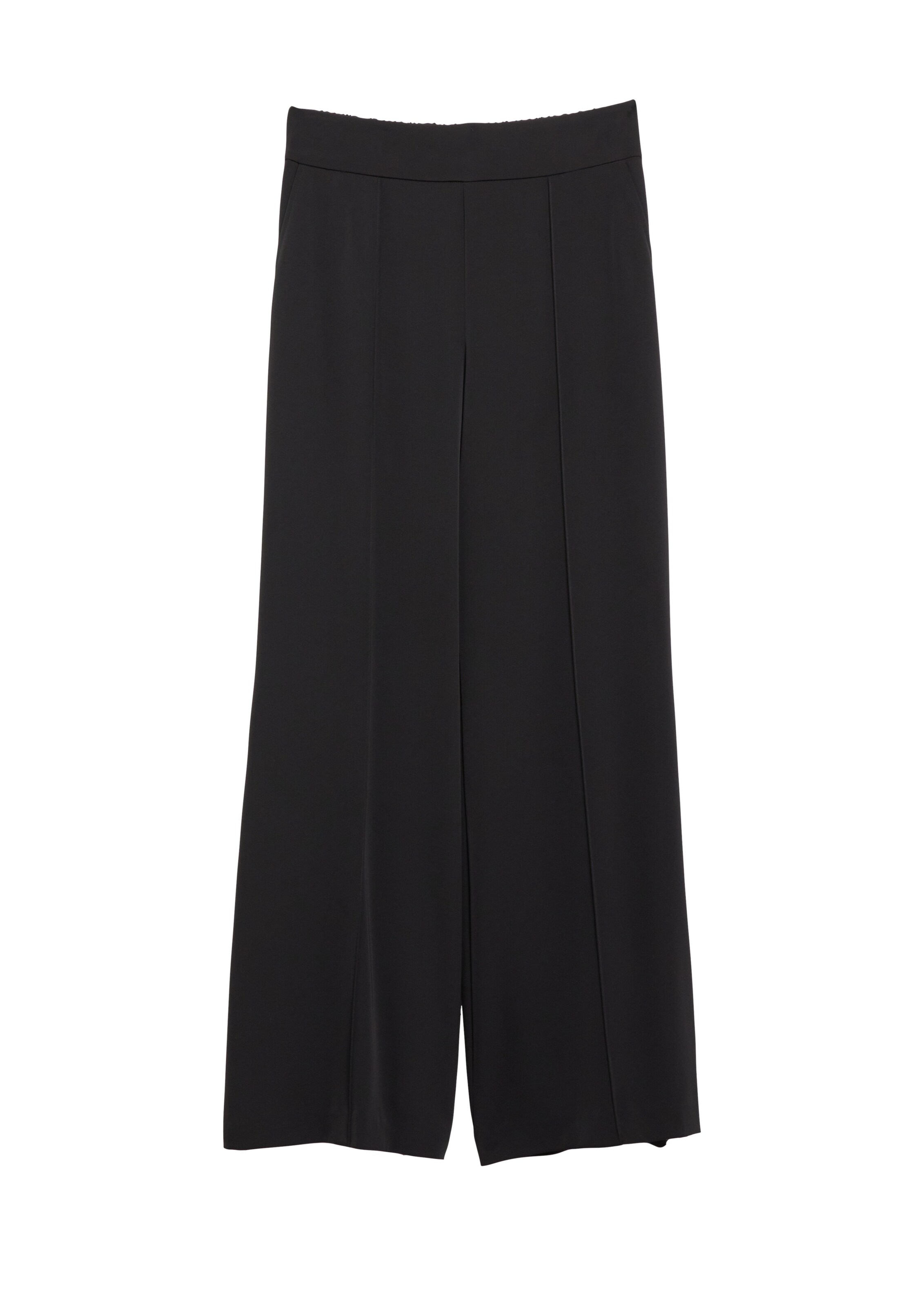 COMMA Wide leg Trousers in Black: front