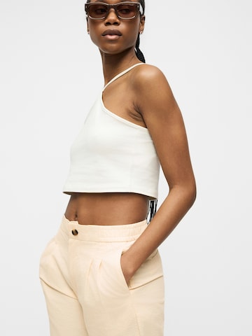 Pepe Jeans Regular Pleat-Front Pants 'FLAVIA' in Beige