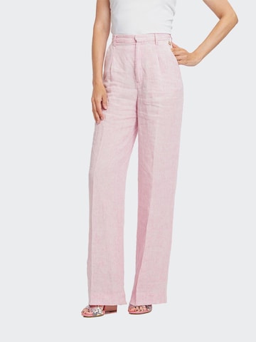 Flared Pantaloni con pieghe 'Marlene 7693' di W. Wegener in rosa: frontale