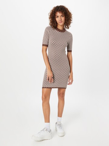 Abercrombie & Fitch Knit dress in Brown: front