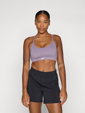 Bustino Reggiseno sportivo 'Kendal' di Reebok in lilla: frontale