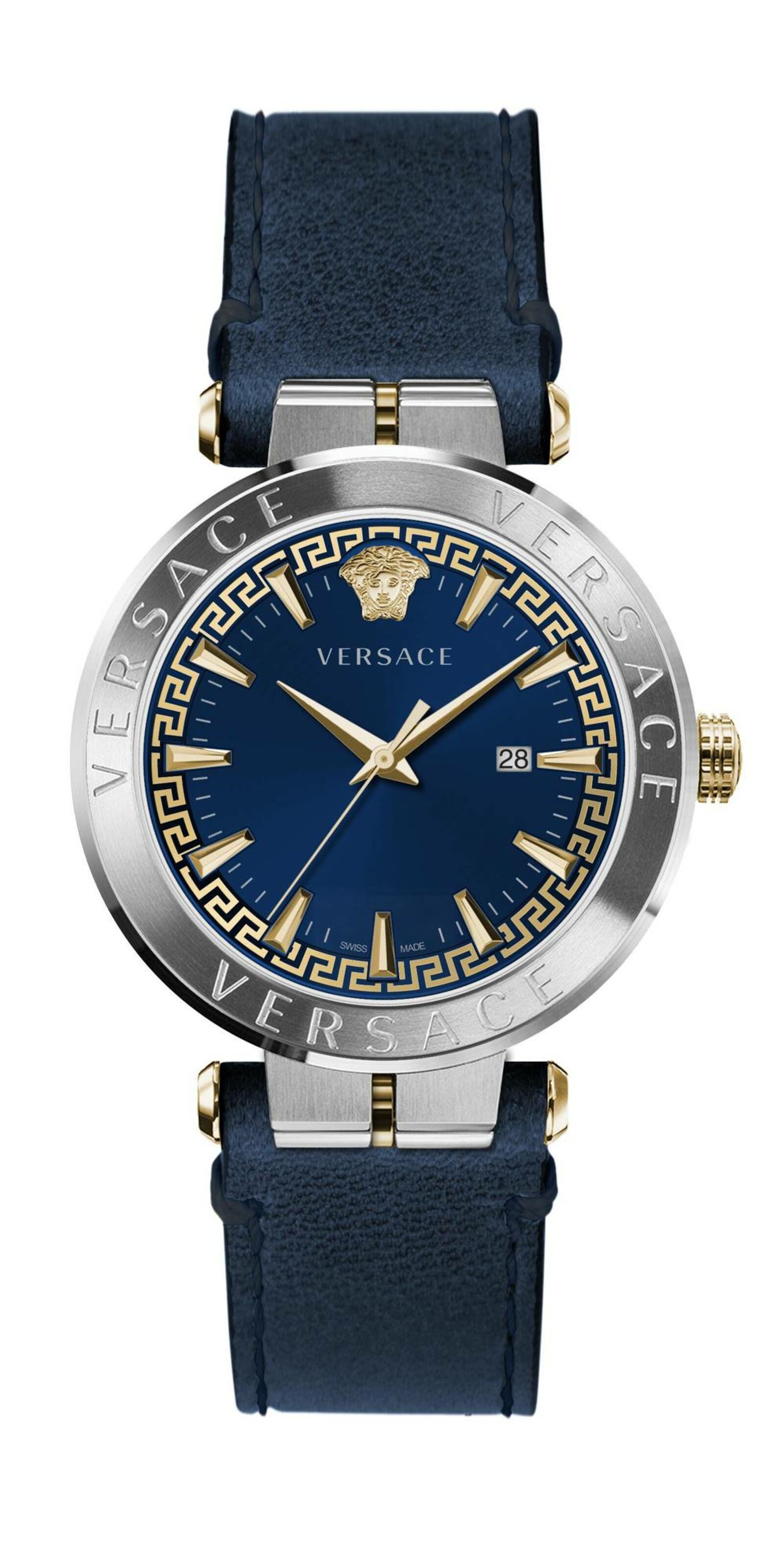 VERSACE Analoguhr 'AION' in navy / gold / silber, Produktansicht