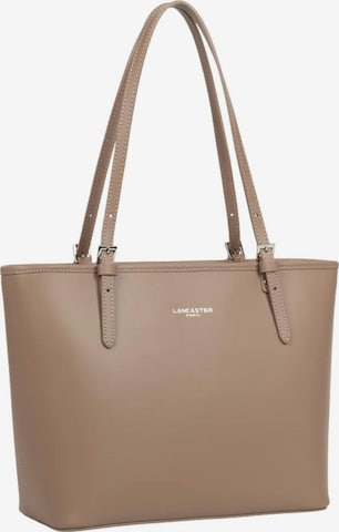 bēšs LANCASTER Paris "Shopper" tipa soma 'cabas épaule Zippée M Smooth 437-07 Praline': no priekšpuses
